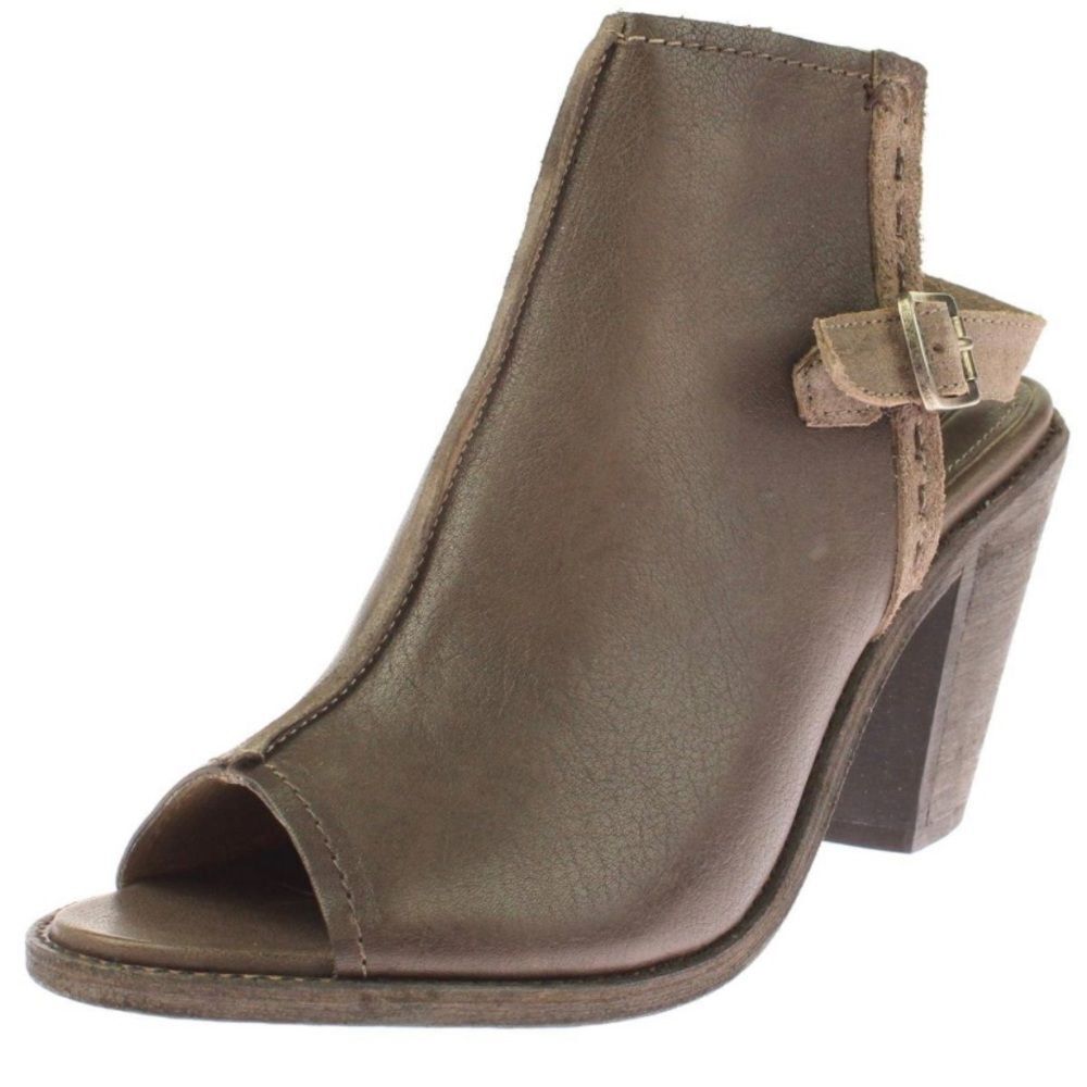 Frye Izzy Artisian brown suede leather slingback ankle boots